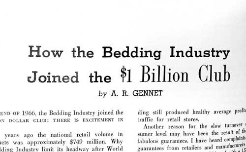 mattress industry joins the $1 billion club 