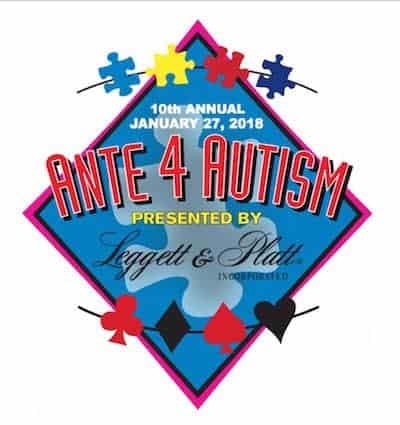 2018 Ante4Autism poker tournament logo
