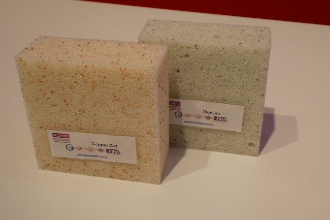 Form Sunger foam samples that use copper and titanium