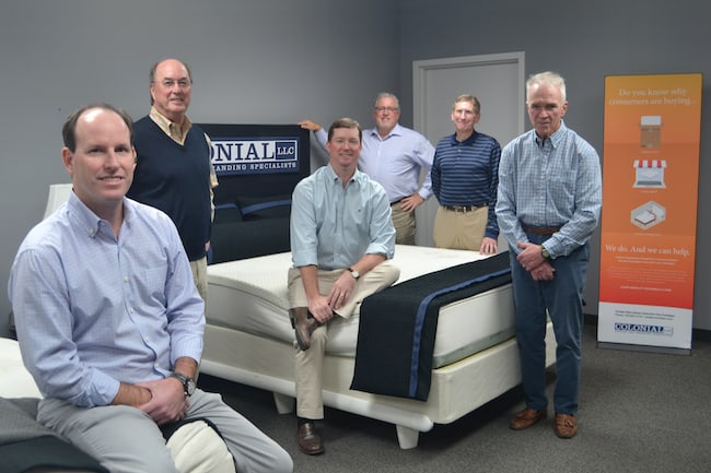 Colonial LLC’s management team includes (from left) Jimmy Keever, chief operating officer; Jim Keever Sr., chief executive officer; Wes Keever, president; Tim Lawson, director of sales; Larry Ausley, senior vice president of finance; and Jim Dunlap, senior vice president of operations.