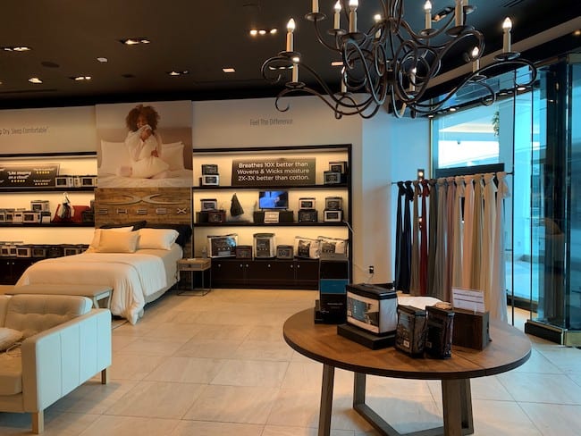 Sheex opened its first pop-up store at the King of Prussia Mall in Pennsylvania last year. The supplier plans to open permanent stores this year, with a five-year plan of 50 stores.  