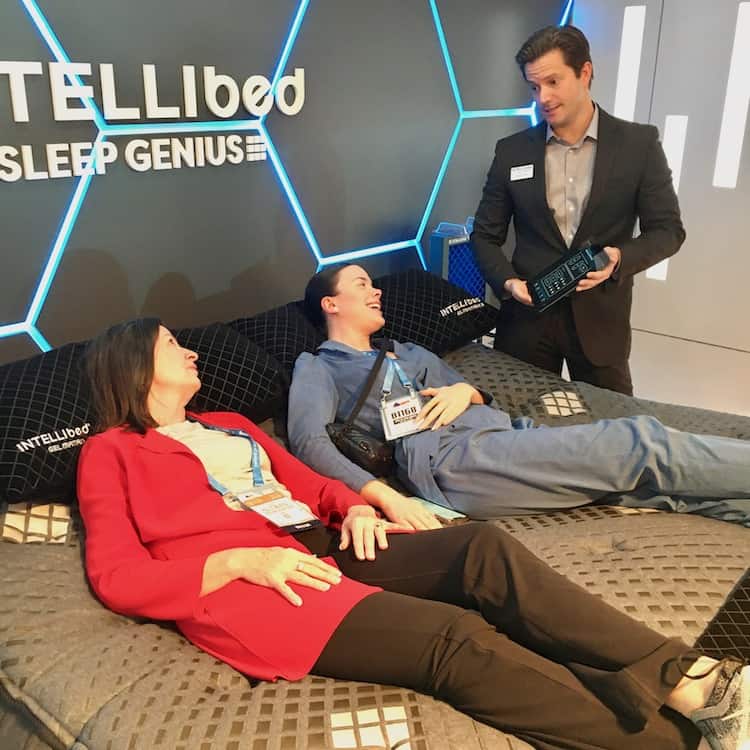 Intellibed's Bryant Looper demonstrates the Sleep Genius smart base