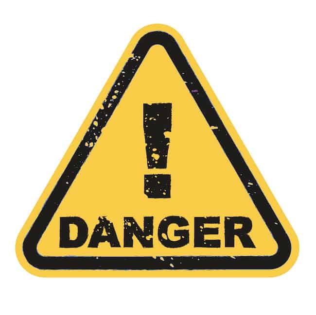yellow triangle danger sign
