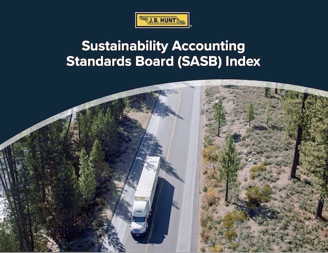 J.B. Hunt Sustainability Account Standards Board Index
