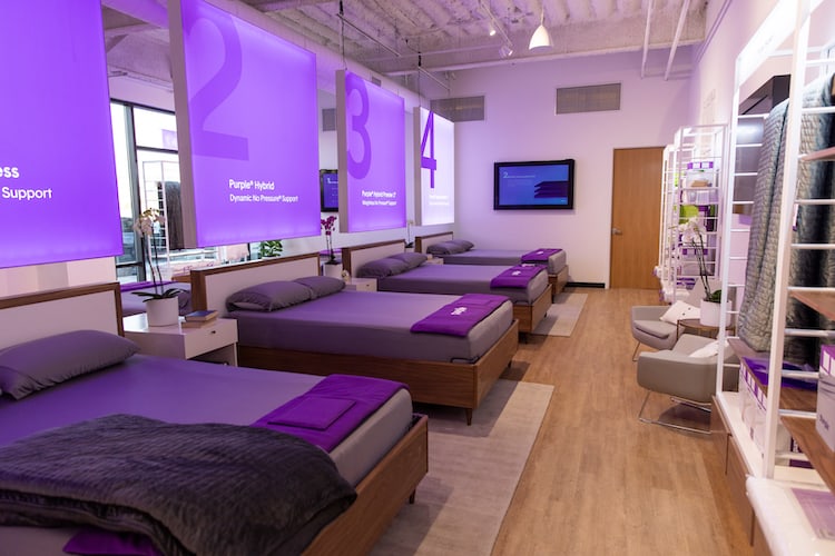 purple mattress retail store