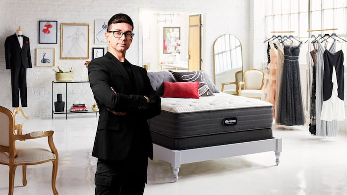 American fashion designer Christian Siriano was commissioned by Serta Simmons Bedding LLC to create a high-fashion Beautyrest model for newlyweds. 