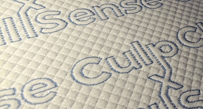 closeup of culp chill sense mattress ticking fabric