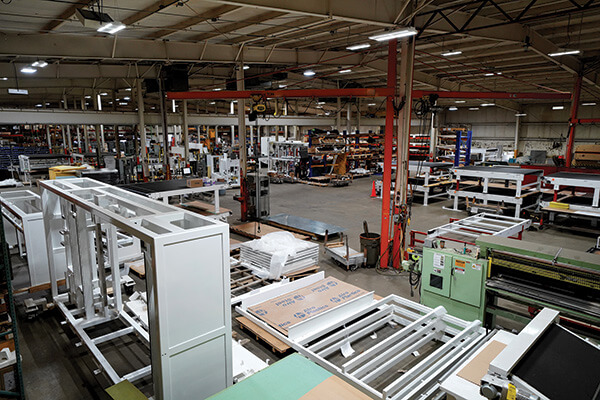 All ESCO machines are assembled, inspected and tested in this production area.