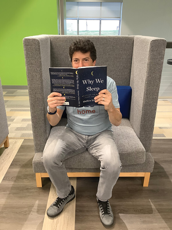 Marc Spector catches up on some sleep-related reading.