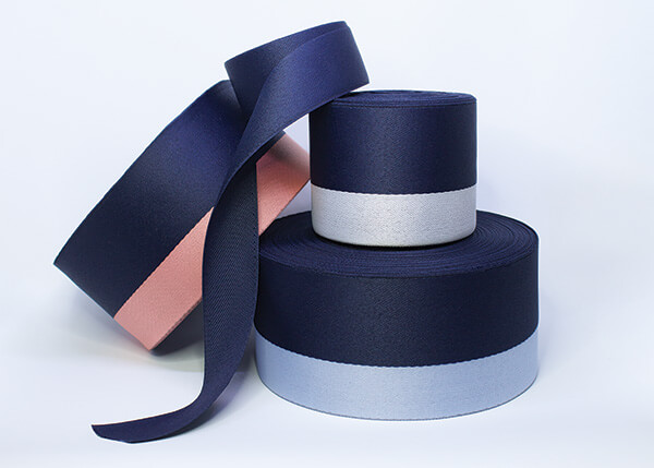 
BoBuck’s bestselling fabrics include its Admiral Satin and
color-block handle tapes.
