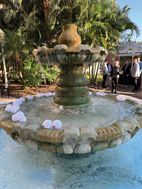 Highlights of the Tea Garden included this soothing fountain. 