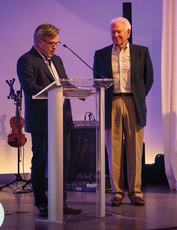 Ron Passaglia, former president and CEO of Restonic, received the ISPA Exceptional Service Award. Presented by Gerry Borreggine, the award recognizes those who have devoted their career to the well-being and betterment of the sleep products industry and have done so with integrity.