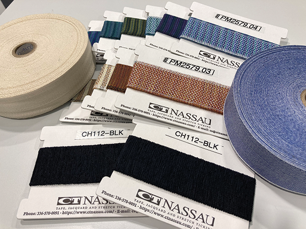 CT Nassau introduced a new chenille tape, seen in the foreground.
