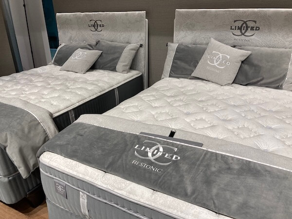 Restonic Mattress Corp. soft launched three new products: a smooth top line for Scott Living, an entry-level HealthRest (specialty hybrid) line and a ComfortCare Limited collection (shown).