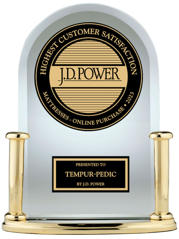Tempur-Pedic No. 1 in Customer Satisfaction. JD Power Award