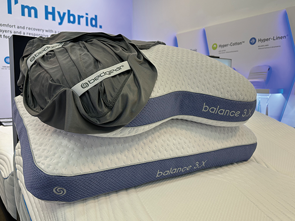 Bedding Trends and Innovations. Bedgear showcased a Balance 3.X pillow for athletes and others who might want something larger to lay their heads on. 
