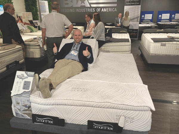 Bedding Industries of America debuted its Embrace Sleep collection.