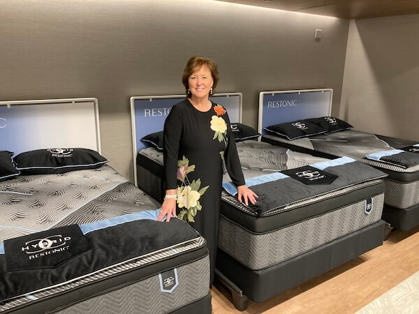 Vegas Mattress Trends Unveiled. Restonic introduced split-head king and queen models.
