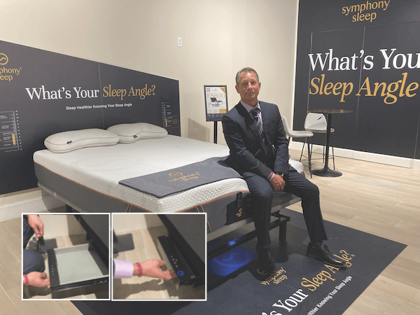 Symphony Sleep debuted its Elevation kit, designed to incline the entire bed base as much as 12 degrees.