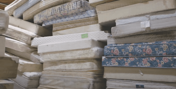 The Mattress Recycling Council, which provided these images, invests $1 million a year in research,
 including investigations into new and better uses for used mattress components.