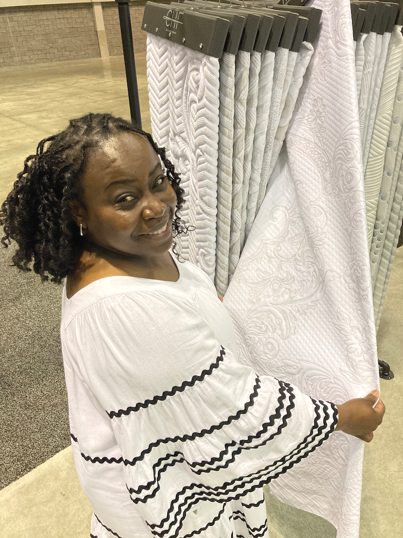 At the ISPA EXPO in 2022, Pennant, Culp’s director of design and merchandising, showed off a mattress fabric inspired by Chanel.