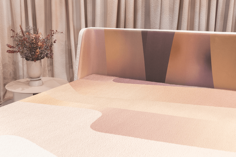 Soft natural swirls with harmonious colors and asymmetric shapes in bright colors imbue the new Impress collection Global Textile Alliance.