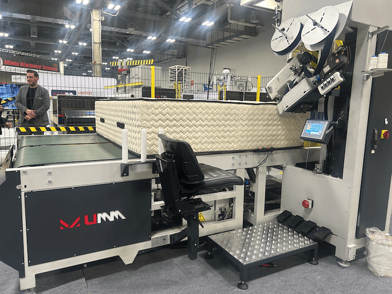 United Mert Makina — the new company formed from the 2023 merger between Delray, Florida-based United Mattress Machinery and Kayseri, Turkey-based Mert Makina — made its ISPA EXPO debut. 