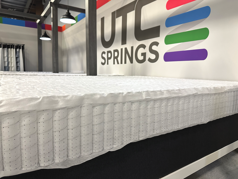 UT+C took it a step further with its vented nonwoven pocketed coils. The fabric itself offers 40% more airflow.