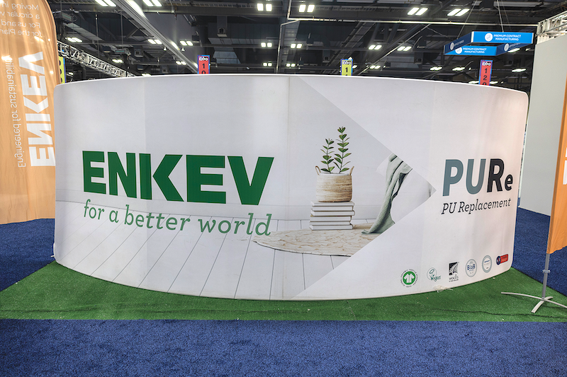 ISPA Innovation: Automation & Sustainability. Enkev highlighted its single polymer Labyrinth, designed to replace polyurethane foam.