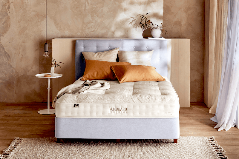 The company’s Origins line is part of A.H. Beard’s sustainability efforts. In addition to natural components and a glue-free construction, the mattresses include EvoCoil, a fully recyclable pocketed spring unit.
