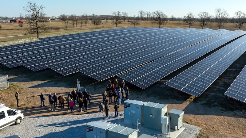 As much as 80% of J.B. Hunt’s main corporate campus building power usage will be set by its new 40-acre solar facility located in Gentry, Arkansas.