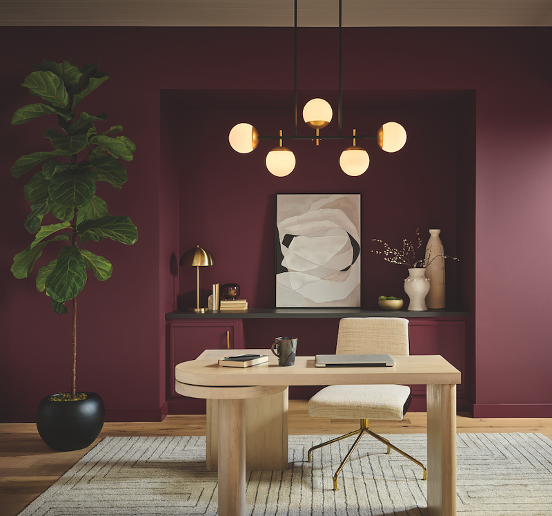 Luxury Bedroom Colors. The ruby red Rumors MQ1-15 by Behr is one of the year’s biggest trends.