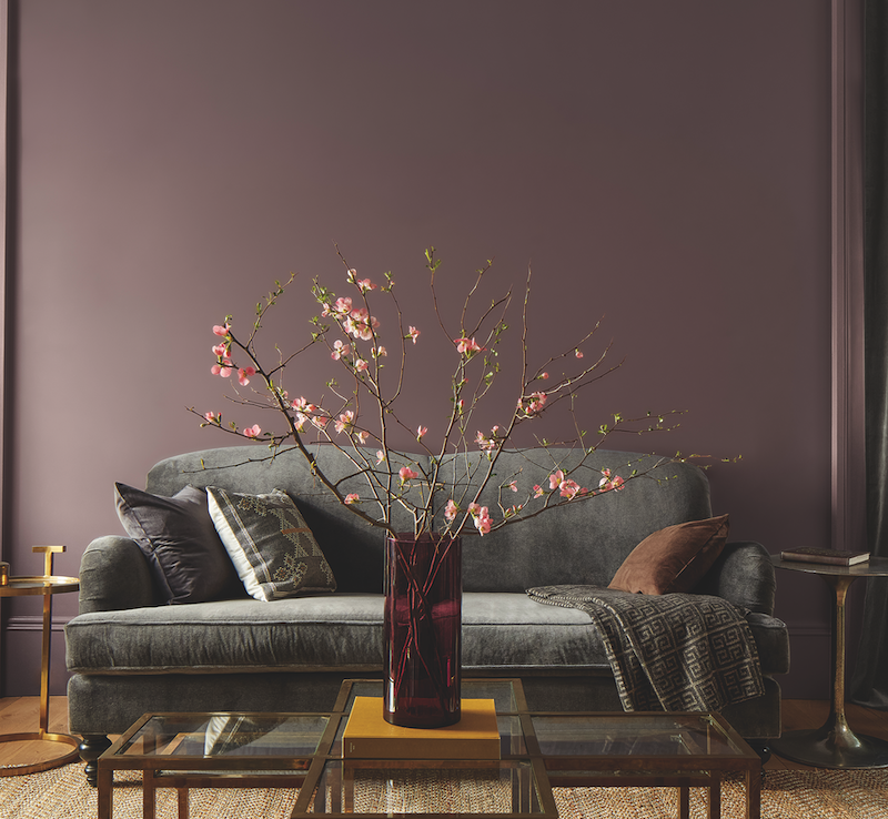 Benjamin Moore refers to its plum-brown pick, Cinnamon Slate 2113-40, as having “modern sensibility.”