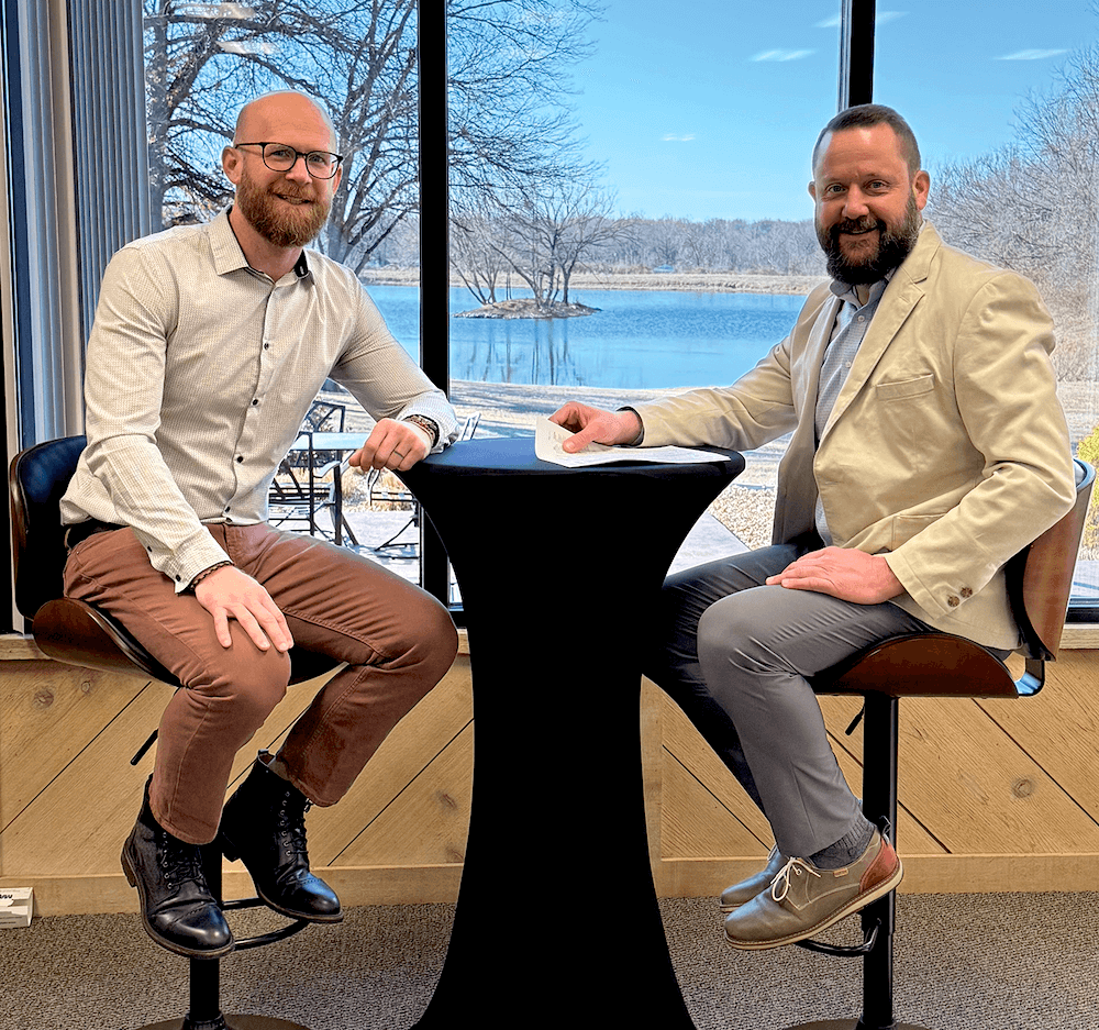 Leggett & Platt Inc.’s bedding products leadership team includes John Zanatta (left), vice president of sales for its steel components business, and Jason Jewett, vice president of bedding product development.