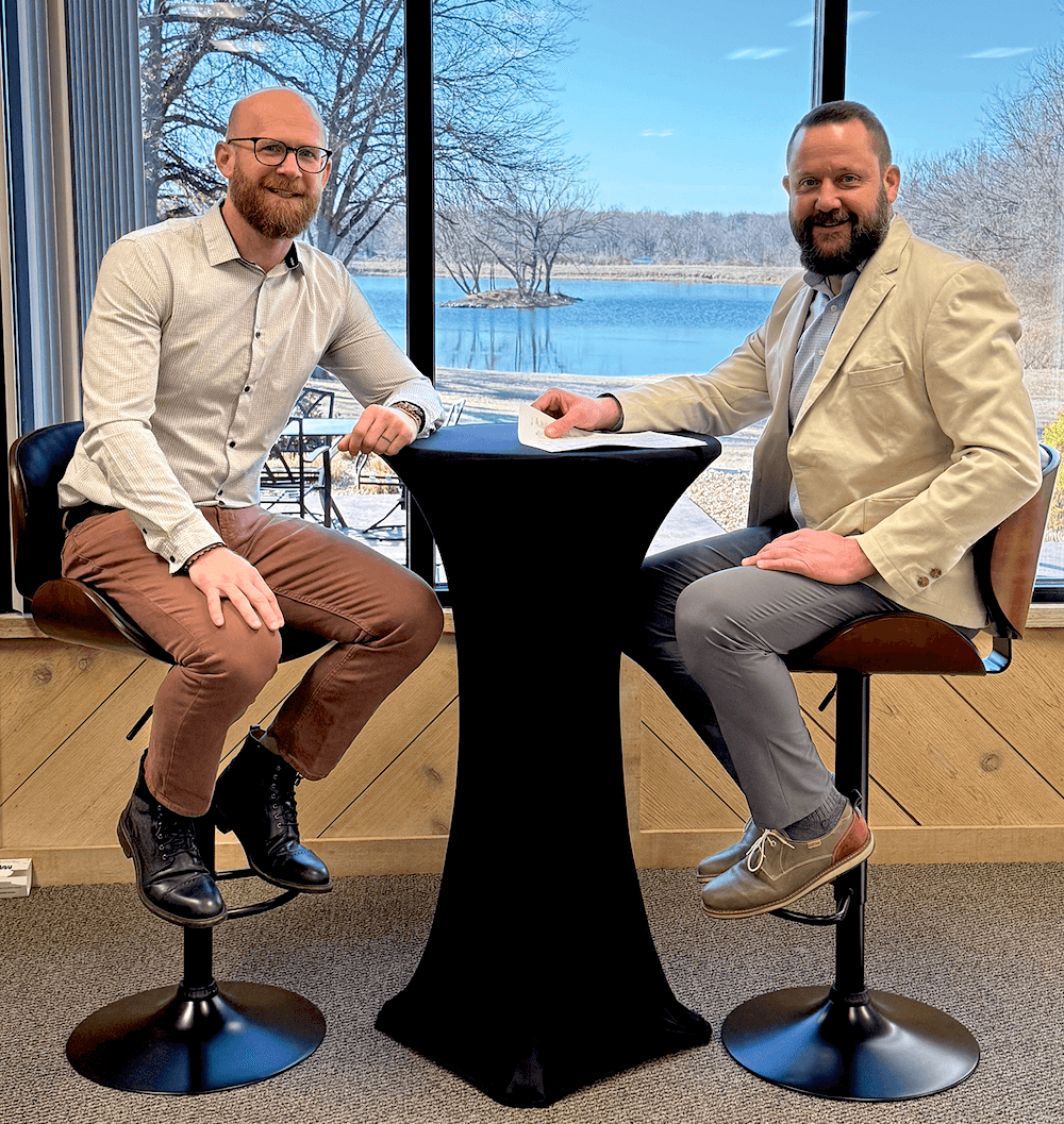Leggett & Platt Inc.’s bedding products leadership team includes John Zanatta (left), vice president of sales for its steel components business, and Jason Jewett, vice president of bedding product development.