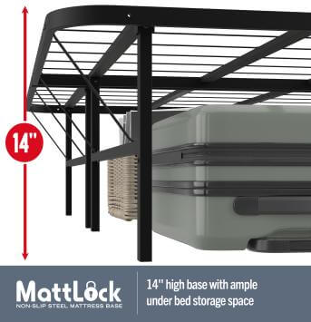Boyd Sleep Launches The MattLock Nonslip Steel Mattress Base prevents mattress shifting or sliding, provides superior support and securely anchors the mattress to the base.