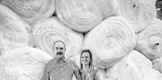 Peter Crone, Owner of John Marshall & Co., Dies Peter Crone & Evi Brilleman in front of rolls of Joma Wool