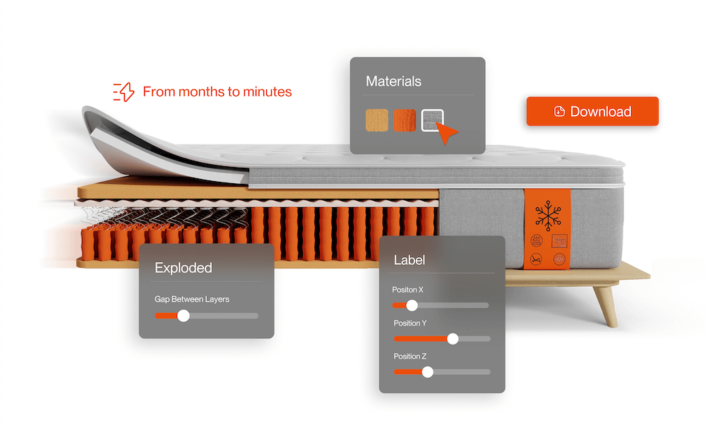 Imagine.io's new 3D modeling technology creates efficiencies, reduces costs and empowers every stakeholder by providing better tools to design, sell and market mattresses.