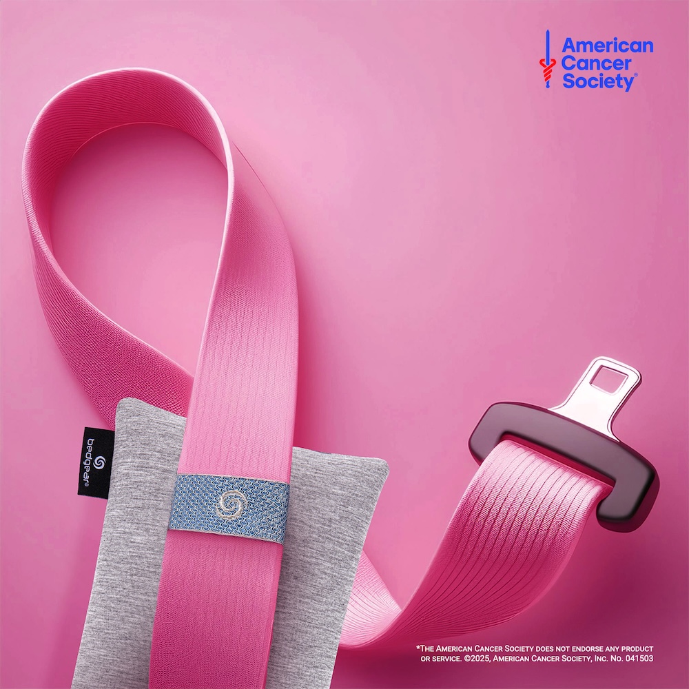 Bedgear has several October initiatives centered on seatbelt pillow donations to support the American Cancer Society.