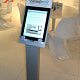 Beautyrest-branded iPad stand at Simmons
