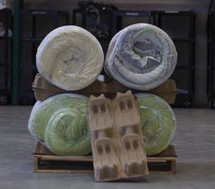 vacuum sealed and rolled mattresses