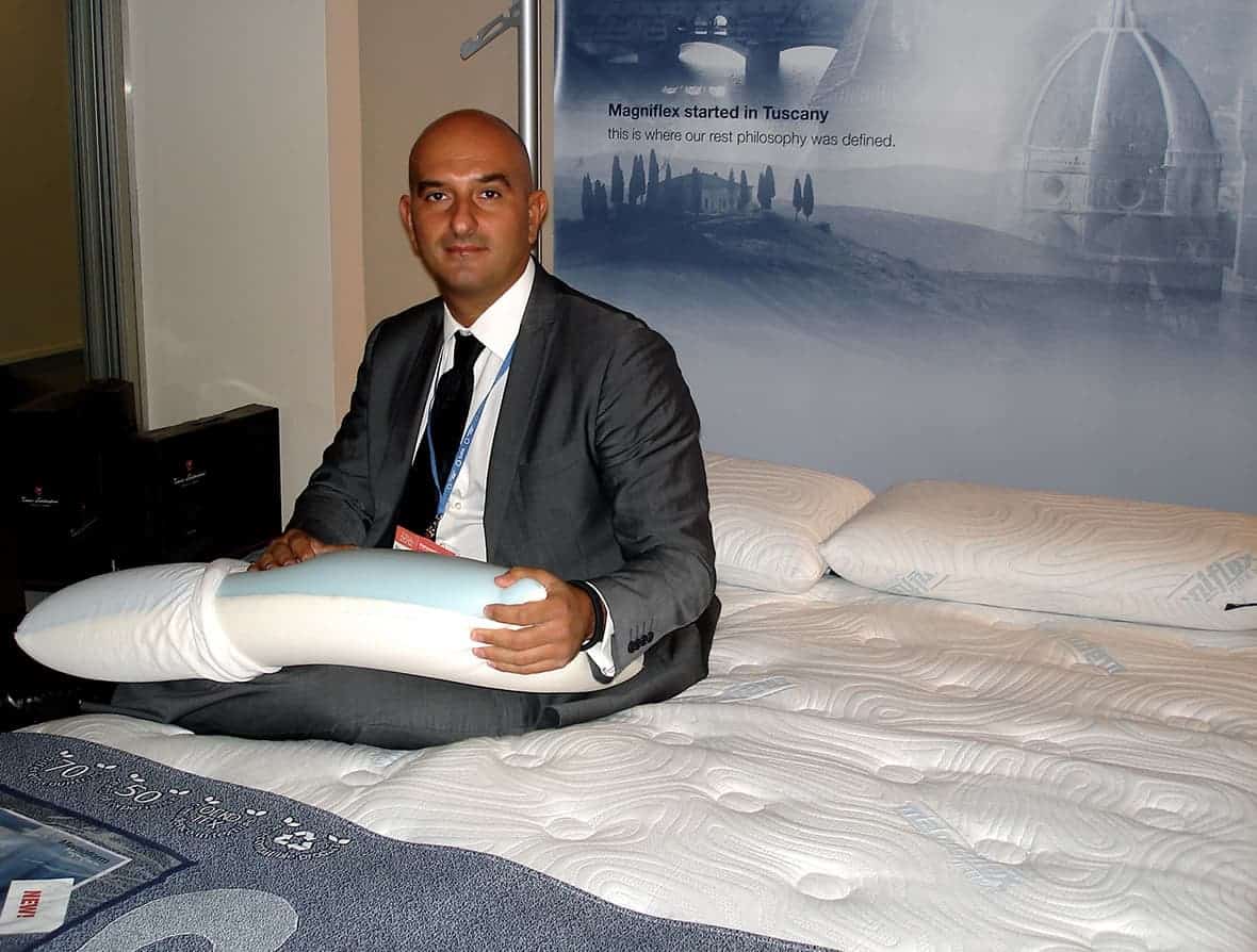 Marco Magni with Magnigel mattress and pillow