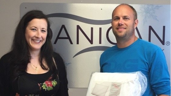 Danican delivers care packages to homeless shelter