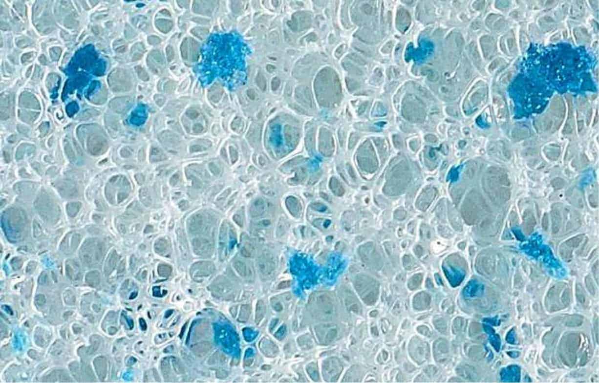 close-up of Elite Foam Energex open-cell visco foam with gel