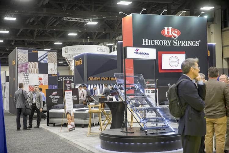 A view of Hickory Springs' booth
