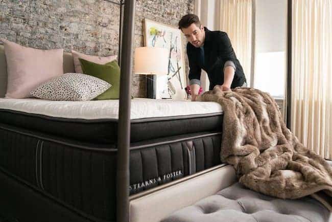 Jonathan Scott Lux Estate Stearns & Foster bed Edgy Glam