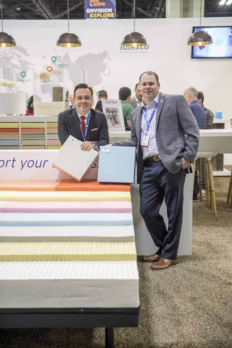 Latexco's Ben Ducatteeuw and Brent Limer at ISPA EXPO