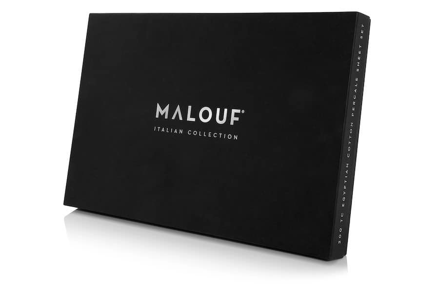 Malouf Italian linens packaging