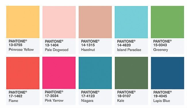 Pantone Top colors for spring Pantone Color Institute