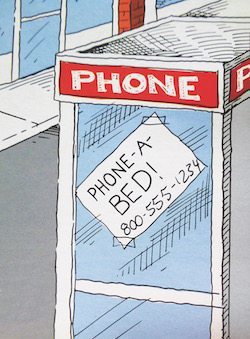 Phone-A-Bed cartoon